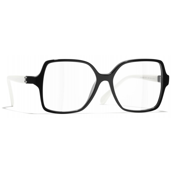 Chanel - Square Optical Glasses - Black & White - Chanel Eyewear