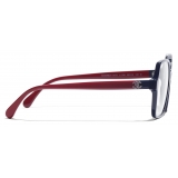 Chanel - Square Optical Glasses - Navy Blue Burgundy - Chanel Eyewear