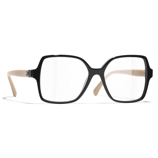 Chanel - Square Optical Glasses - Black Beige - Chanel Eyewear