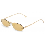 Fendi - Fendi First Crystal - Occhiali da Sole Ovale - Oro - Occhiali da Sole - Fendi Eyewear