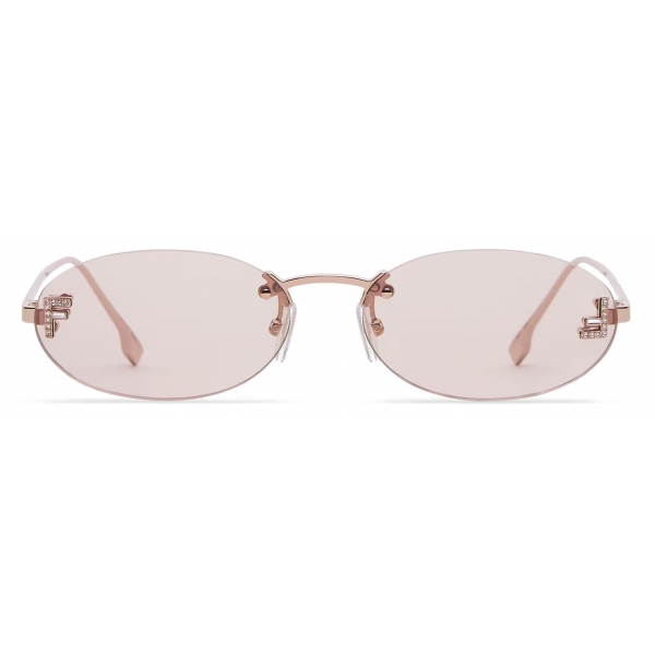 Fendi - Fendi First Crystal - Oval Sunglasses - Pink - Sunglasses - Fendi Eyewear