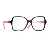 Chanel - Square Optical Glasses - Black Pink - Chanel Eyewear