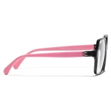 Chanel - Occhiali da Vista Quadrati - Nero Rosa - Chanel Eyewear