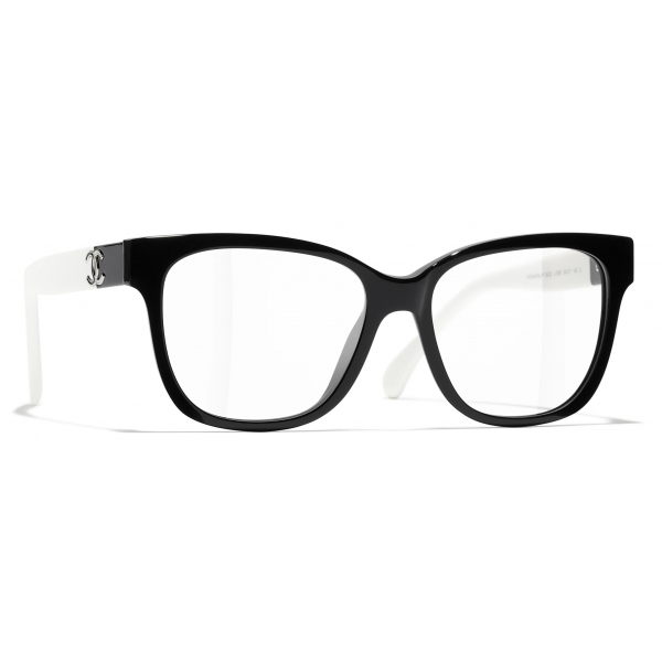 Chanel - Square Optical Glasses - Black White - Chanel Eyewear