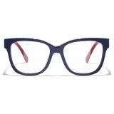 Chanel - Square Optical Glasses - Navy Blue Burgundy - Chanel Eyewear