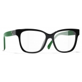 Chanel - Square Optical Glasses - Black Green - Chanel Eyewear