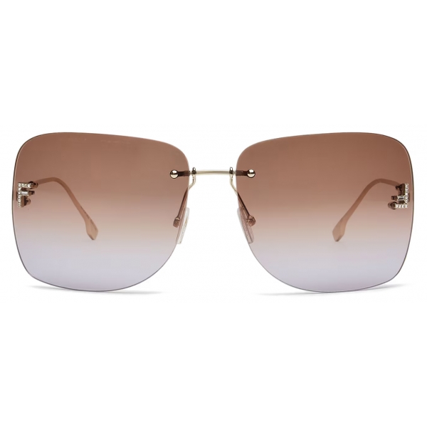 Fendi - Fendi First - Square Sunglasses - Gold Brown - Sunglasses - Fendi Eyewear
