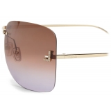 Fendi - Fendi First - Square Sunglasses - Gold Brown - Sunglasses - Fendi Eyewear