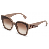 Fendi - Fendi First - Occhiali da Sole Squadrata - Tortora Grigio - Occhiali da Sole - Fendi Eyewear