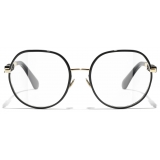 Chanel - Pantos Optical Glasses - Light Gold Black - Chanel Eyewear