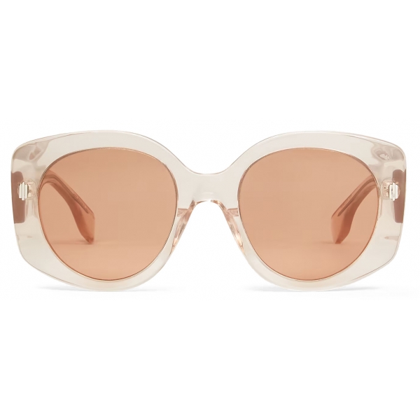Fendi - Fendi Roma - Oversize Round Sunglasses - Pink - Sunglasses - Fendi Eyewear
