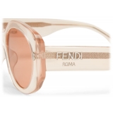 Fendi - Fendi Roma - Occhiali da Sole Rotondi Oversize - Rosa - Occhiali da Sole - Fendi Eyewear