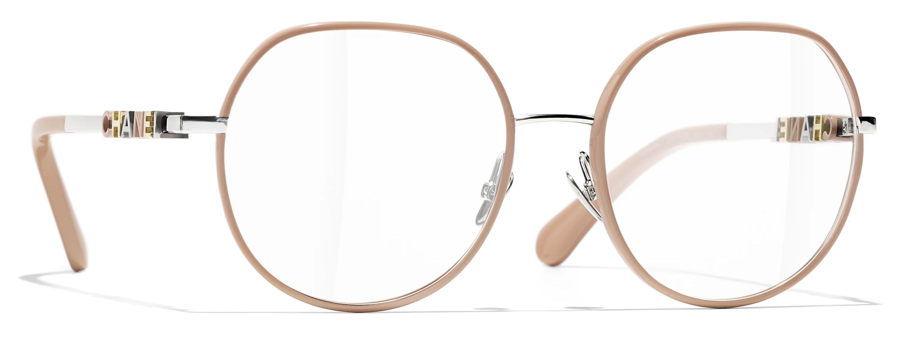 おしゃれ♪可愛い♡【CHANEL】Pantos Eyeglasses めがね Chanel - Pantos Optical Glasses - Silver Beige - Chanel