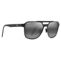 Maui Jim - 2nd Reef - Nero Grigio - Occhiali da Sole Aviator Polarizzati - Maui Jim Eyewear