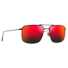 Maui Jim - Aeko - Nero Hawaii Lava - Occhiali da Sole Aviator Polarizzati - Maui Jim Eyewear