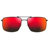 Maui Jim - Aeko - Nero Hawaii Lava - Occhiali da Sole Aviator Polarizzati - Maui Jim Eyewear