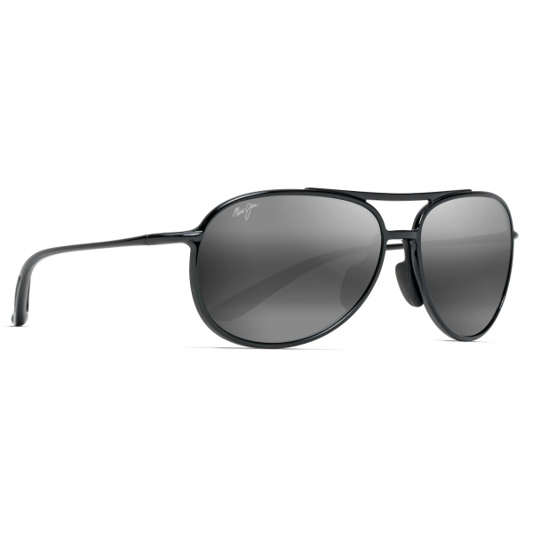 Maui Jim - Alelele Bridge - Black Grey - Polarized Aviator Sunglasses - Maui Jim Eyewear