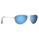 Maui Jim - Baby Beach - Argento Blu - Occhiali da Sole Aviator Polarizzati - Maui Jim Eyewear