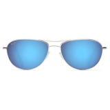 Maui Jim - Baby Beach - Argento Blu - Occhiali da Sole Aviator Polarizzati - Maui Jim Eyewear