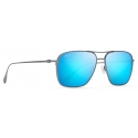 Maui Jim - Beaches Asian Fit - Dove Grey Blue - Polarized Aviator Sunglasses - Maui Jim Eyewear
