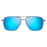 Maui Jim - Beaches Asian Fit - Grigio Tortora Blu - Occhiali da Sole Aviator Polarizzati - Maui Jim Eyewear
