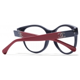 Chanel - Pantos Optical Glasses - Navy Blue Burgundy - Chanel Eyewear