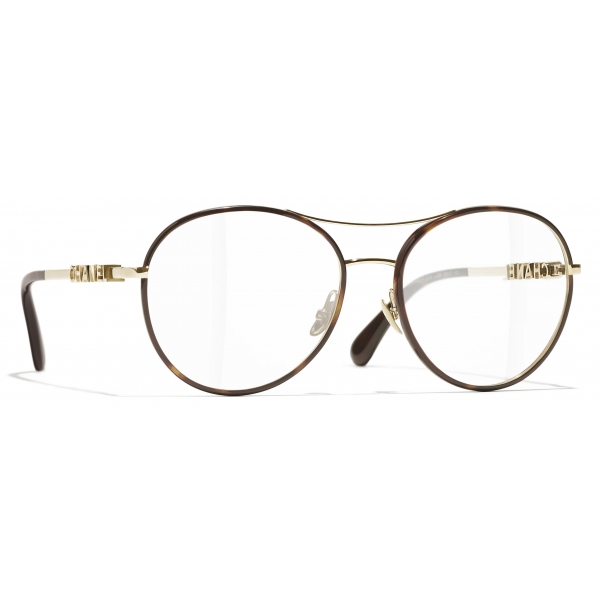 Chanel - Pilot Optical Glasses - Gold Tortoise - Chanel Eyewear