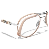Chanel - Occhiali da Vista Pilota - Argento Beige - Chanel Eyewear