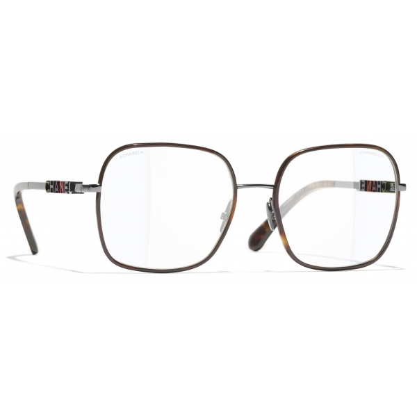 Chanel - Square Blue Light Glasses - Silver Brown - Chanel Eyewear