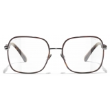 Chanel - Square Blue Light Glasses - Silver Brown - Chanel Eyewear