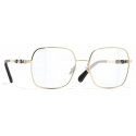 Chanel - Square Blue Light Glasses - Gold - Chanel Eyewear