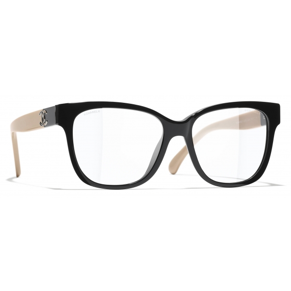 Chanel - Square Blue Light Glasses - Beige Black - Chanel Eyewear