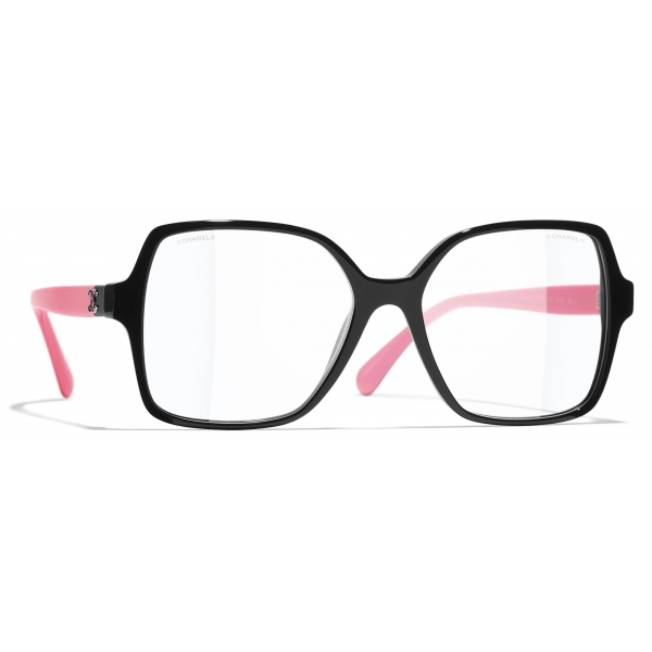 Chanel - Square Blue Light Glasses - Black Pink - Chanel Eyewear