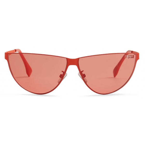 Fendi - Fendi Cut Out - Cat Eye Sunglasses - Red - Sunglasses - Fendi Eyewear