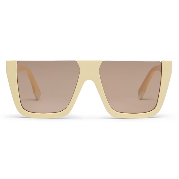 Fendi - Fendi Way - Square Oversize Sunglasses - Yellow - Sunglasses - Fendi Eyewear