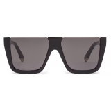 Fendi - Fendi Way - Occhiali da Sole Squadrata Oversize - Nero - Occhiali da Sole - Fendi Eyewear