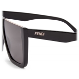 Fendi - Fendi Way - Occhiali da Sole Squadrata Oversize - Nero - Occhiali da Sole - Fendi Eyewear