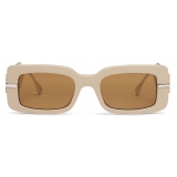 Fendi - Fendigraphy - Occhiali da Sole Rettangolare - Beige - Occhiali da Sole - Fendi Eyewear