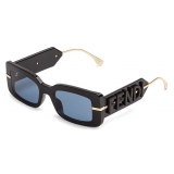 Fendi - Fendigraphy - Occhiali da Sole Rettangolare - Nero - Occhiali da Sole - Fendi Eyewear