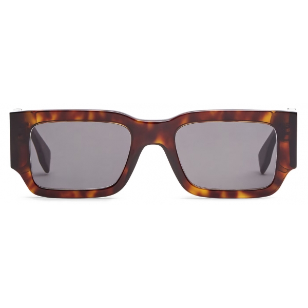 Fendi - Fendi Diagonal - Rectangular Sunglasses - Havana - Sunglasses - Fendi Eyewear