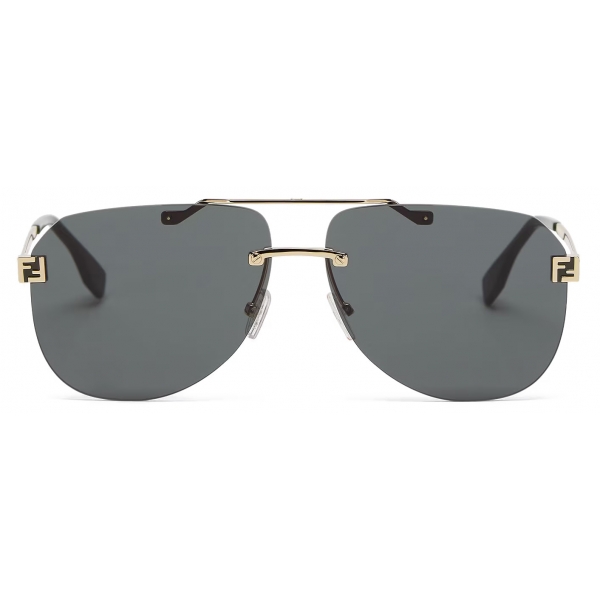 Fendi - Fendi Sky - Pilot Sunglasses - Gold Green - Sunglasses - Fendi Eyewear