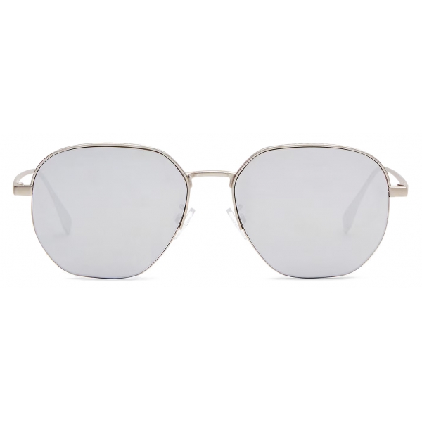 Fendi - Fendi Travel - Geometric Sunglasses - Silver - Sunglasses - Fendi Eyewear