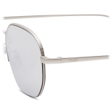 Fendi - Fendi Travel - Geometric Sunglasses - Silver - Sunglasses - Fendi Eyewear
