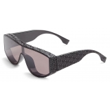 Fendi - Fendi Lab - Shield Sunglasses - Black - Sunglasses - Fendi Eyewear