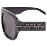 Fendi - Fendigraphy - Occhiali da Sole Squadrata - Nero - Occhiali da Sole - Fendi Eyewear