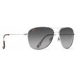 Maui Jim - Cliff House - Argento Grigio - Occhiali da Sole Aviator Polarizzati - Maui Jim Eyewear