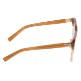 Miu Miu - Occhiali Miu Miu Runway - Pilot - Caramello Specchio Sfumate - Occhiali da Sole - Miu Miu Eyewear
