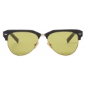 Miu Miu - Occhiali Miu Miu Runway - Pilot - Nero Giallo Acido - Occhiali da Sole - Miu Miu Eyewear