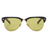 Miu Miu - Occhiali Miu Miu Runway - Pilot - Nero Giallo Acido - Occhiali da Sole - Miu Miu Eyewear