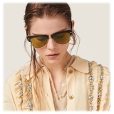 Miu Miu - Miu Miu Runway Sunglasses - Pilot - Black Acid Yellow - Sunglasses - Miu Miu Eyewear